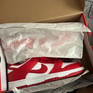 NWT red and white dunks